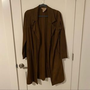 Brown suede coat